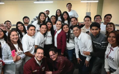 Todos los estudiantes dela universidad nacional Rosario Castellanos recibirán la beca Gertrudis Bocanegra: Sheinbaum al inaugurar unidad académica en S.L.P.