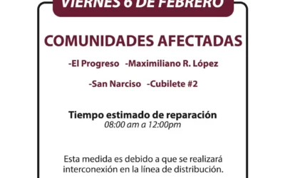Jumapag anuncia suspensión de agua este viernes en cuatro comunidades de Guasave