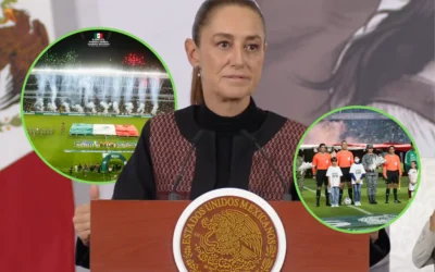 “Muy emotivo”: Sheinbaum reacciona al homenaje hacia militares en partido de futbol