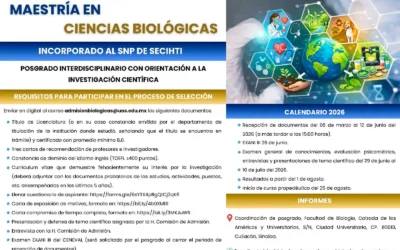 Abre la Facultad de Biología UAS convocatoria para Posgrados en Ciencias Biológicas 2026; únete al claustro de investigadores de alto nivel.