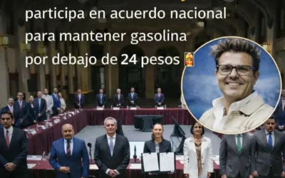 mpresario mazatleco Amado Guzmán Reynaud participa en acuerdo nacional para mantener gasolina por debajo de 24 pesos.