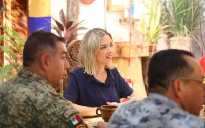 Estrella Palacios participa en Mesa de Seguridad en La Noria.