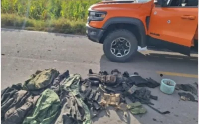 Tras agresión, Grupo Interinstitucional asegura armamento y un vehículo en Navolato.