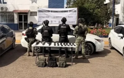 Grupo Interinstitucional asegura en Aguaruto 3 vehículos con armas largas, cargadores, cartuchos y chalecos con placas balísticas.