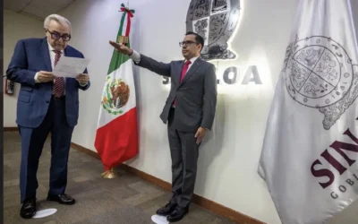 Gobernador Rocha tomó protesta al general Sinuhé Téllez López como nuevo secretario de Seguridad Pública.
