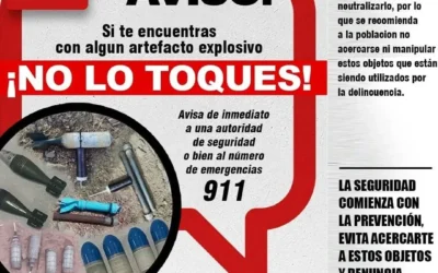 SSP Sinaloa exhorta a denunciar el hallazgo de artefactos explosivos improvisados o granadas.