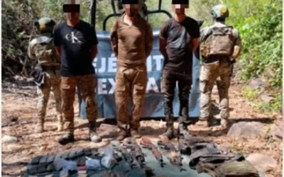 Tres sujetos armados son detenido por los militares en San Ignacio.