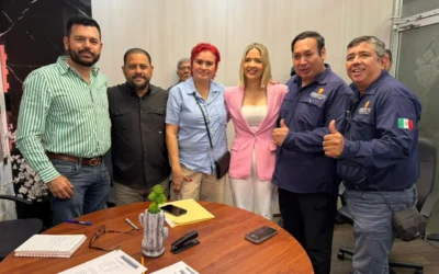 Atiende Estrella Palacios a integrantes del colectivo Guerreros Azules A.C..