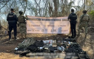 Marina asegura un arsenal en la sierra de Mazatlán