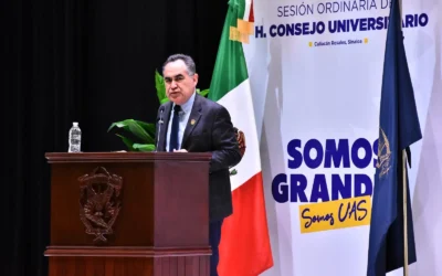 El Rector Jesús Madueña informa al H. Consejo Universitario avances en preinscripciones y logros de la comunidad rosalina en ciencia, deporte y paridad de género.