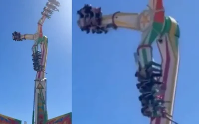 Una falla técnica en un juego en la feria de Houston dejó a personas suspendidas a más de 20 metros de altura