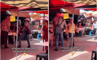 Extranjero intenta callar a músico callejero en un tianguis de Tepic y le responden: “Esto es México”