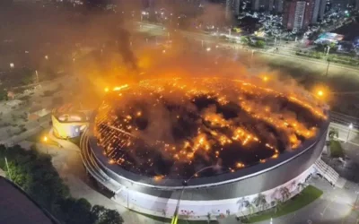 Un incendio destruyó el techo del Velódromo del Parque Olímpico de Río de Janeiro